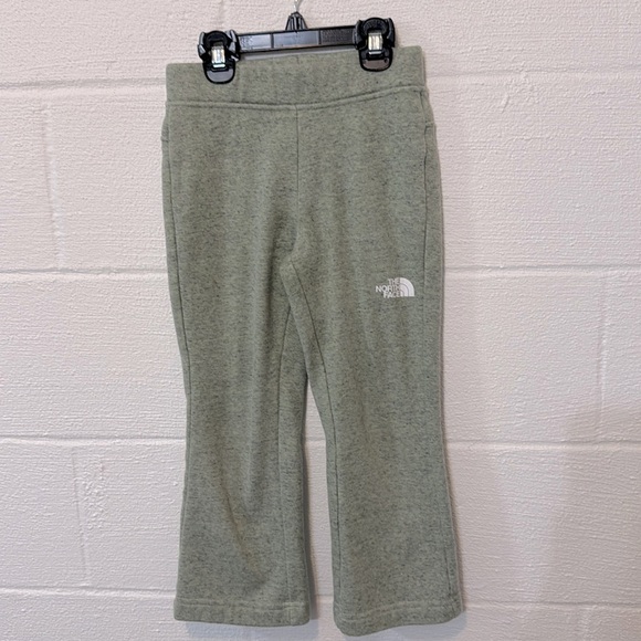 Little girls size 6 The North Face Green Fleece Pants - Picture 1 of 7